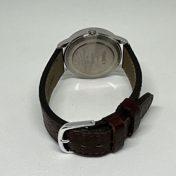 Timex Easy Reader T20041 Men's Brown Leather Analog Dial Quartz Watch HME88 - Picture 9 of 11